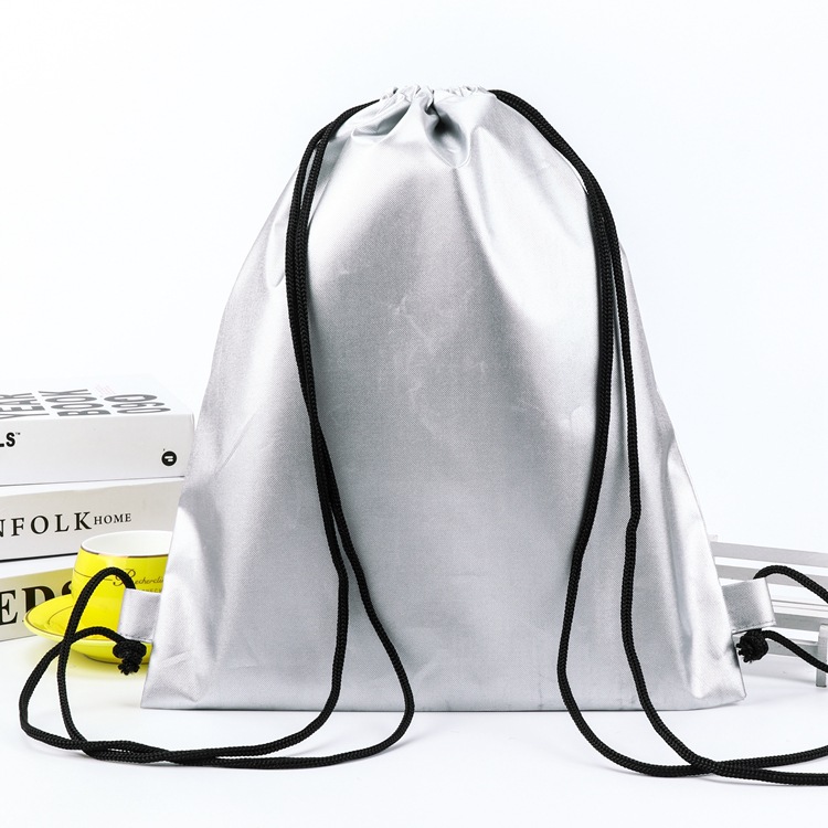 Фабрика Оптовая Серебряный Водонепроницаемый Мешок Полиэфира мешок drawstring рюкзак студент рюкзак drawstring мешок drawstring
