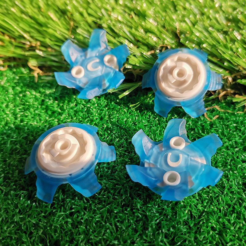 Factory direct supply golf spikes new white and blue three-color optional fast rotating spikes short teeth with holes C- 86