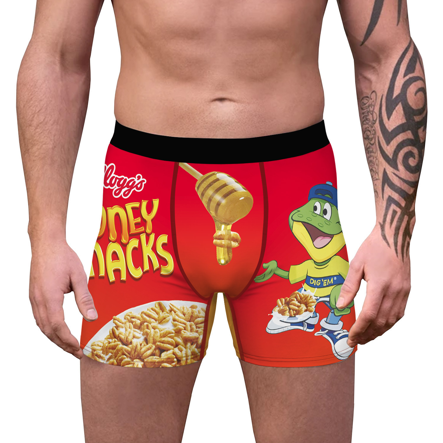 2023 cross-border snacks digital printing boxers comfortable breathable boxer shorts wholesale New Fashion men's underwear