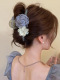 Twilight cloud gray camellia catch clip