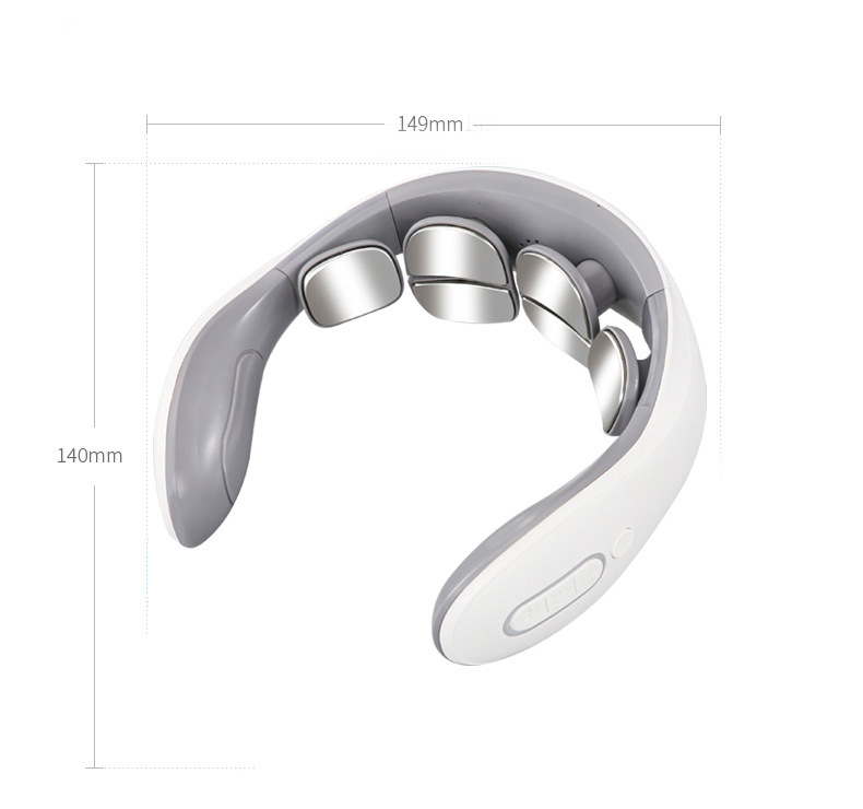 Portable 6-head neck protector cervical apparatus neck massager cervical apparatus massager usb rechargeable silicone gift