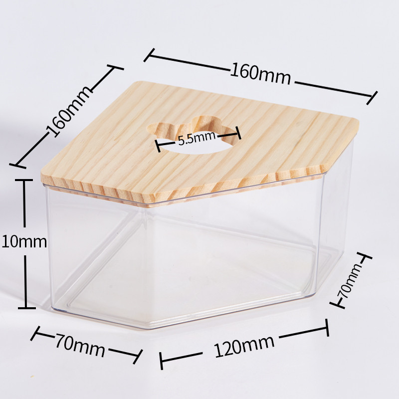 Hamster Bathroom Bath Room Bath Room Sandbox Full Transparent Large Toilet Dual-Use Urine Sand Basin Golden Bear Supplies
