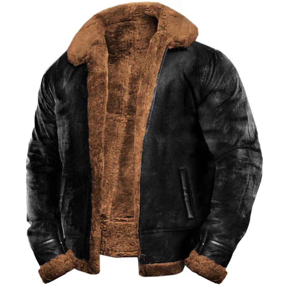 Upgraded version AliExpress independent station wish artificial fur fur integrated long-sleeved overcoat coat 6531 plush version