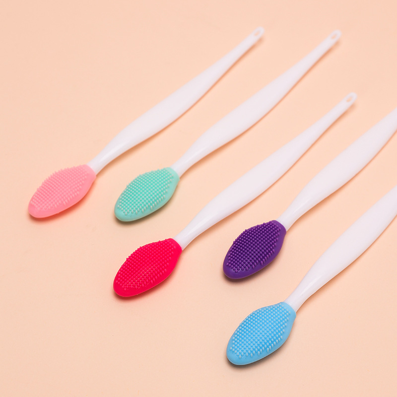 Silicone nose washing brush long handle multi-effect beauty tool blackhead brush pore cleaning artifact face dead angle cleaning brush