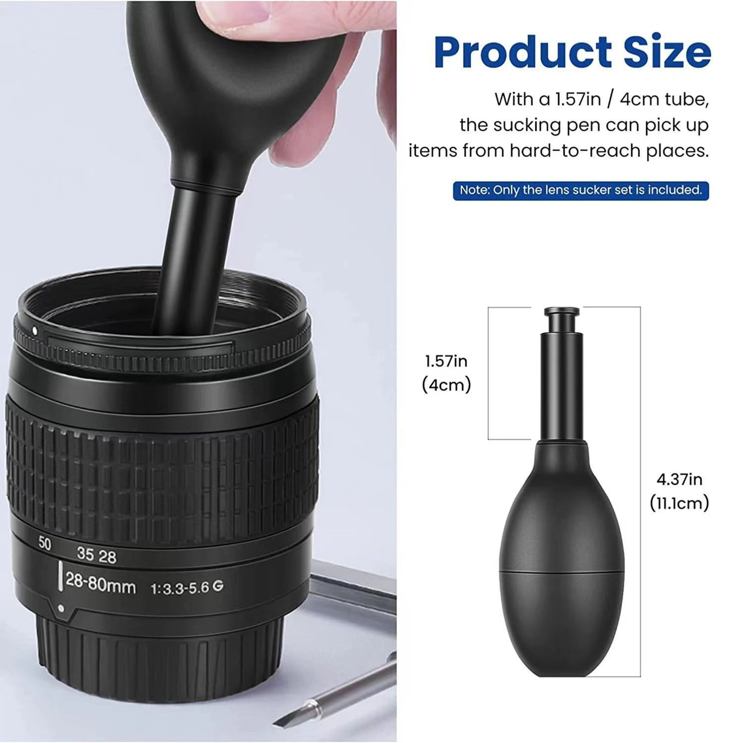 British Airways Removable Anti-static Oval Vacuum Suction Ball BULB-VAC Glass Lens Pull-off Silicone Rubber Suction Pen Hot Sale