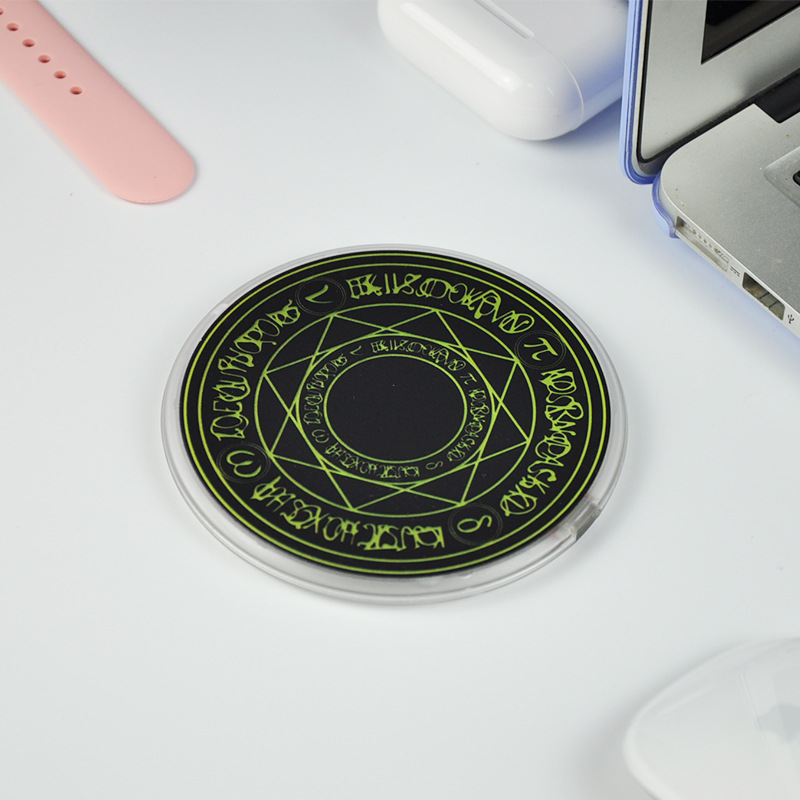 Cross-Border special for magic array 15W wireless charger intelligent fast charging luminous plastic multi-array diagram circular wireless charging