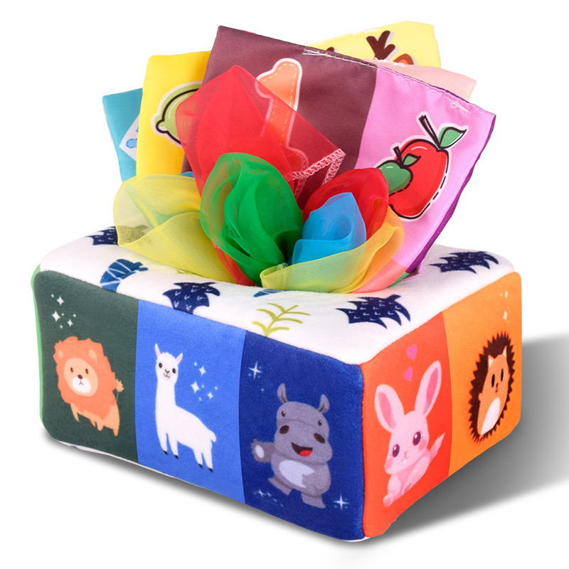 Cross-border Children's Early Education Toy Baby Pull Radish Tear Not to Rip Paper Box Baby Toy 0 to 6 Months