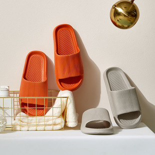 Sandals and slippers women's summer thick-soled slippers men's home bathroom bath non-slip sandals for lovers household soft shit feeling