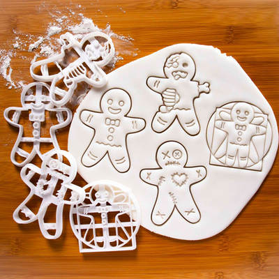 New Amazon Plastic Gingerbread Man Seal Grinder White Embossing Tool DIY Cartoon Christmas Seal Mold