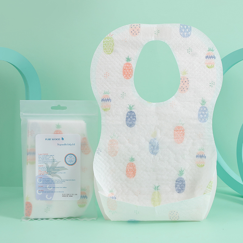 Cross-border English neutral Disposable bib baby bib thickened waterproof baby children's saliva towel spot wholesale