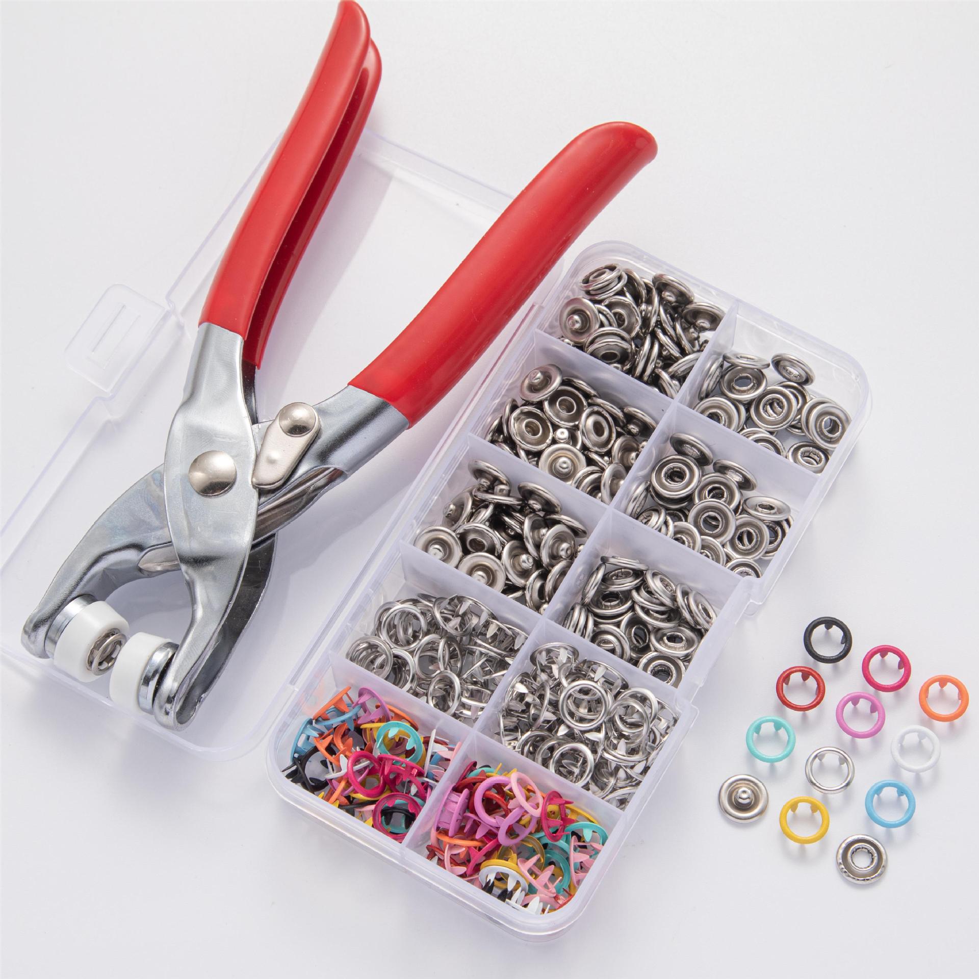 Hand-pressed seamless invisible five-claw buckle metal color five-claw buckle installation tool baby children's clothing buckle shirt button