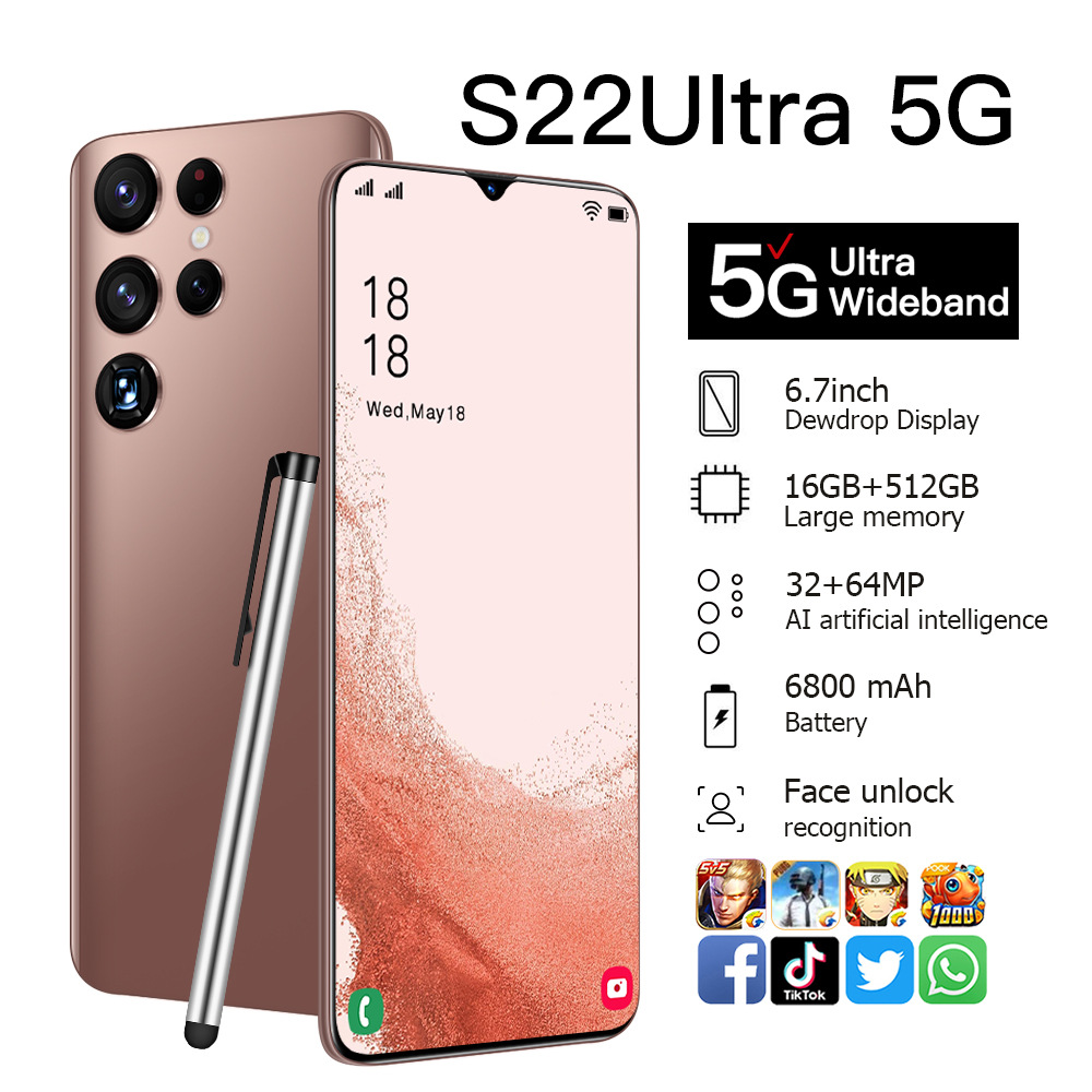 S22Ultra5g spot cross-border explosions 6.3 inch 3G Android smartphone 1 16 manufacturers foreign trade generation