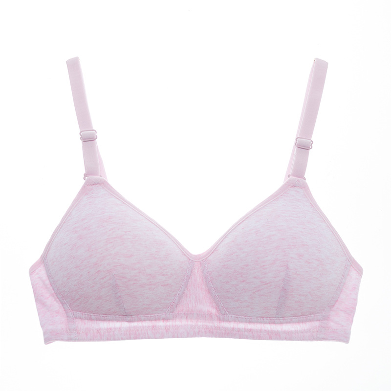 Young girl's small breast development period junior high school students Senior High School students cotton underwear without steel ring zero bondage thin bra