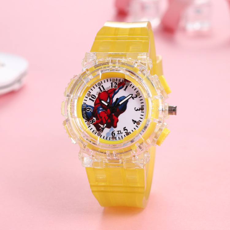 Cross-border New Spider-man Watch Cartoon Student Children Watch Boy Boy Luminous Watch Factory Wholesale