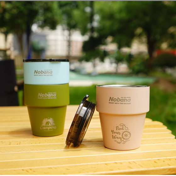 Outdoor 304 Stainless Steel Double-layer Cup Heat Insulation Anti-scald Portable Swallow Cup Camping Picnic BBQ Beer Cup Water Cup