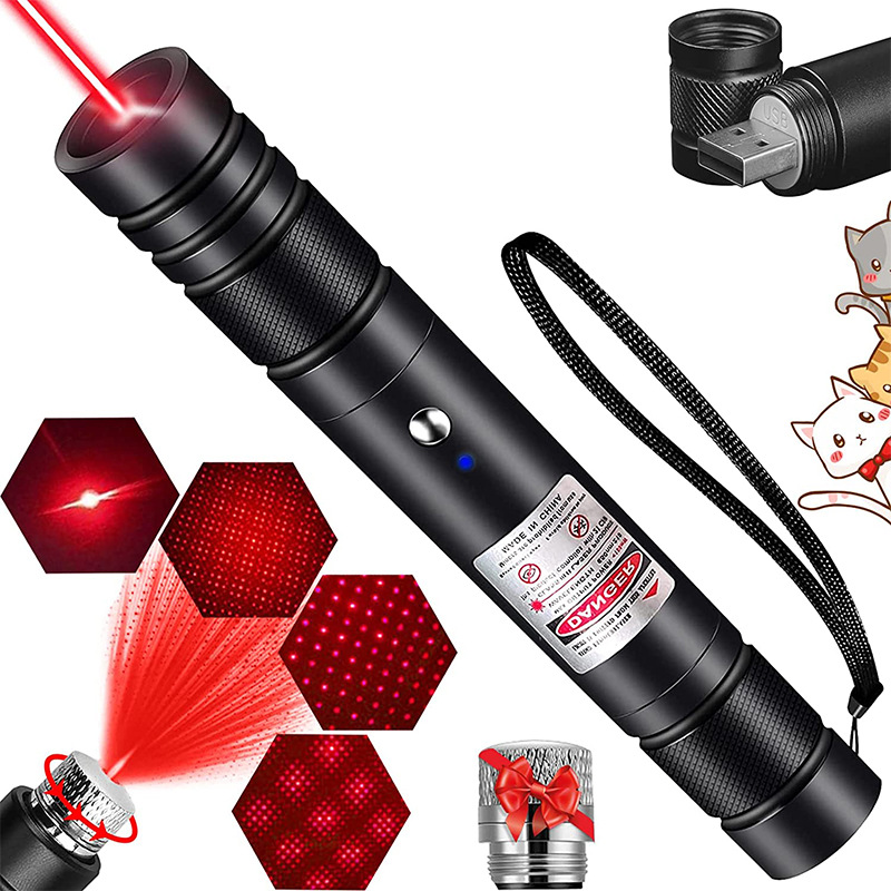 USB laser pointer remote flashlight aluminum alloy teaching sales laser pointer pen can amuse pet cats flashlight