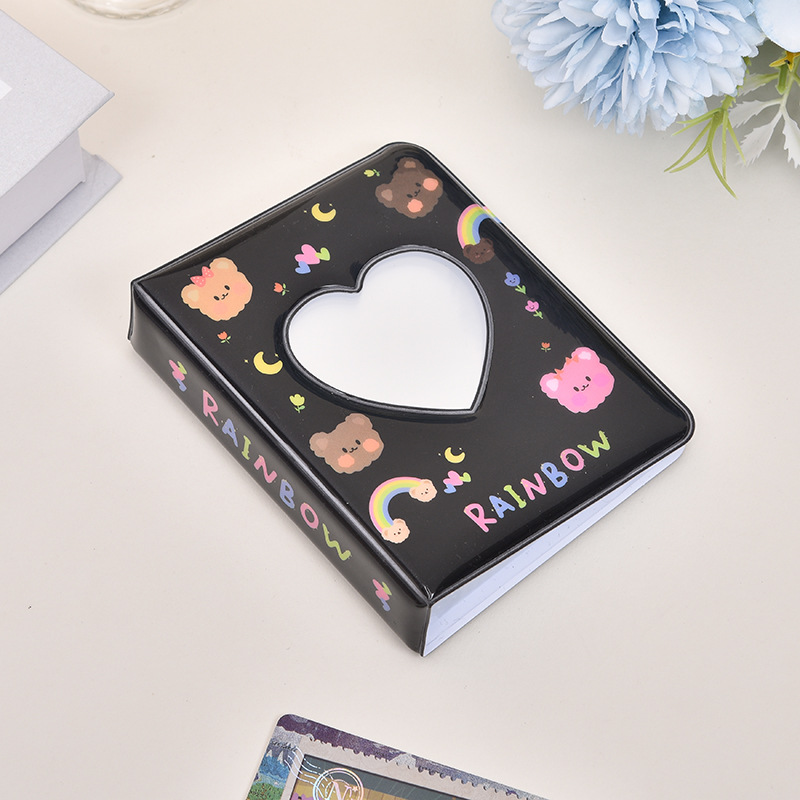New card book dark color bear 3 inch polaroid mini photo album a palace grid plug-in pp photo album