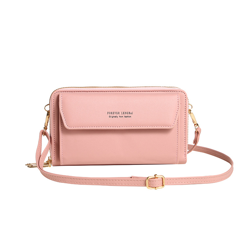 Lonny New Ladies Crossbody Bag Korean Style Summer Fashion Shoulder Bag All-match Large Capacity Double Zipper Mobile Phone Bag
