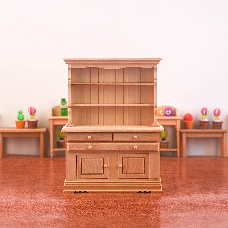 ミニチュア無垢材シミュレーション家具モデルドールハウスキャビネットダイニングキャビネット Diy 原料 Ob11 本棚|undefined