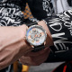 6033A rose gold case black silicone strap rose gold white surface