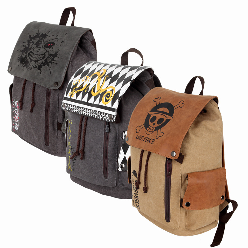 Anime Backpack Schoolbag Backpack Tokyo Avengers Fairy Tail One Piece Green Valley Canvas Schoolbag