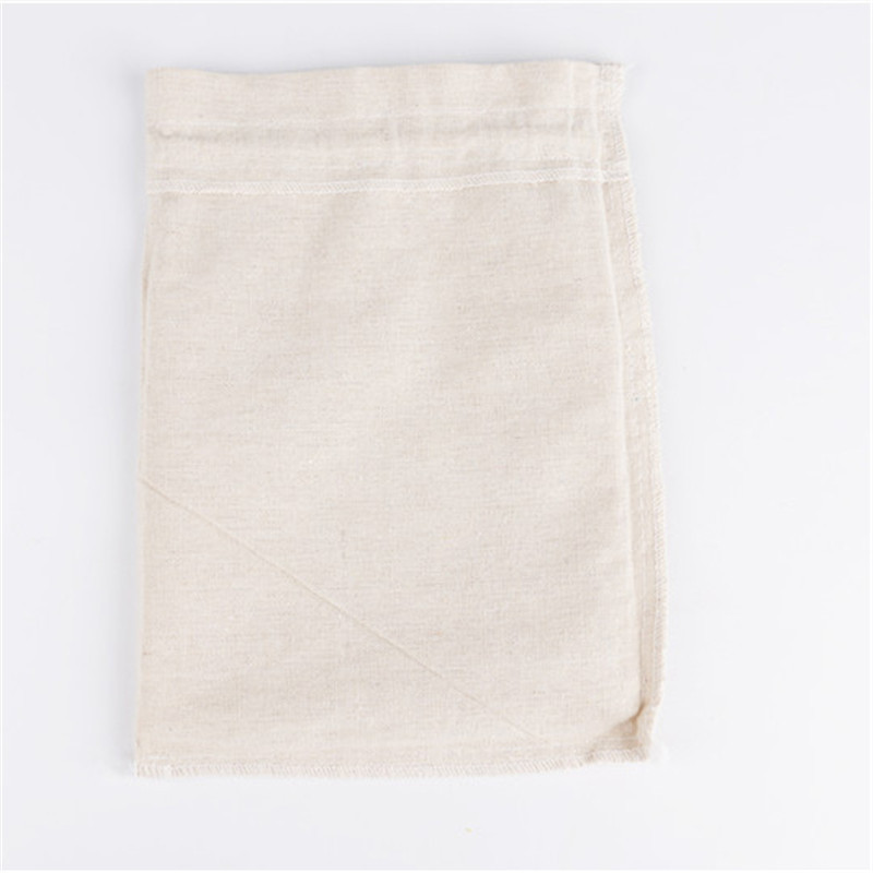Cotton drawstring pocket dog excrement sugar rice packaging storage bag lock edge cotton linen bag can be printed LOGO