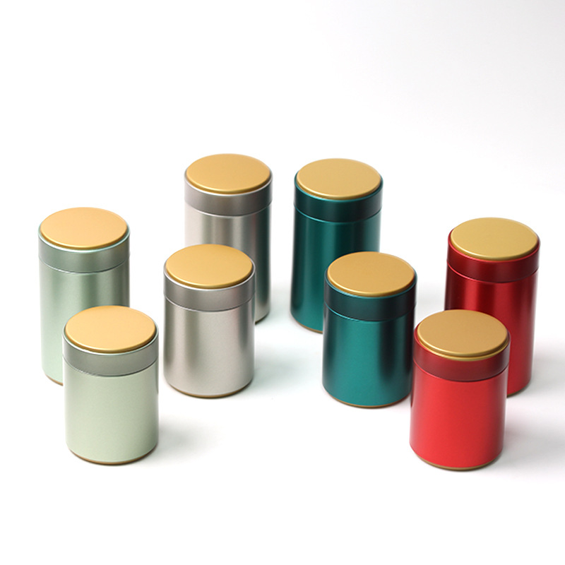 Wholesale in stock tinplate round can Universal tea green tea Pu'er Red Robe tinplate round can packaging gift