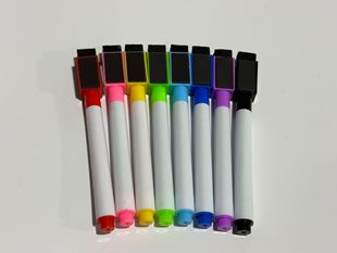 Spot 8-color children's whiteboard pen set with magnetic band brush color black marker water-based erasable whiteboard pen