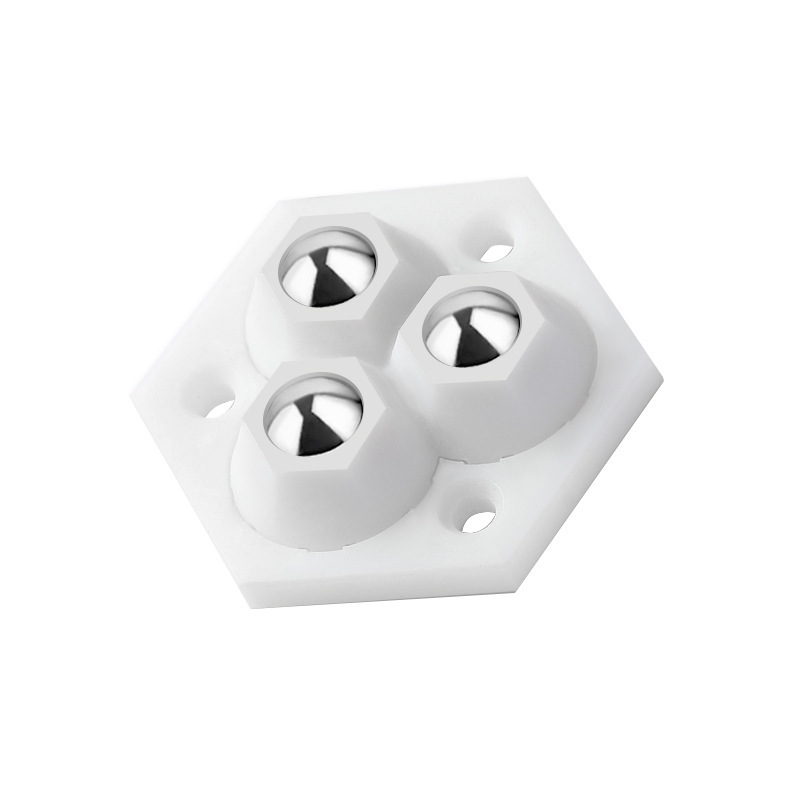 Paste universal wheel new home Double Ball punch-Free wear-resistant load-bearing mute household hardware accessories small pulley