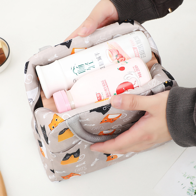 Japanese Style Lunch Box Bag Portable Handheld Heat Preservation Bag Student Lunch Lunch Bag Thickened Aluminum Foil Lunch Box Heat Preservation Bag