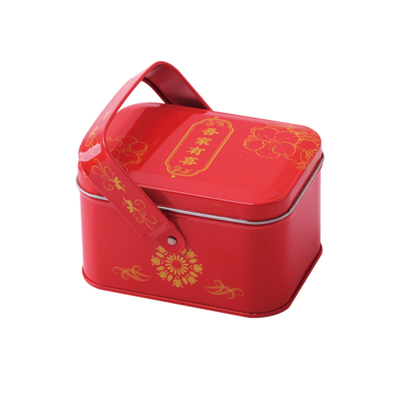 Wedding wedding gift box hand packaging Chinese portable iron box wedding gift box candy candy iron box