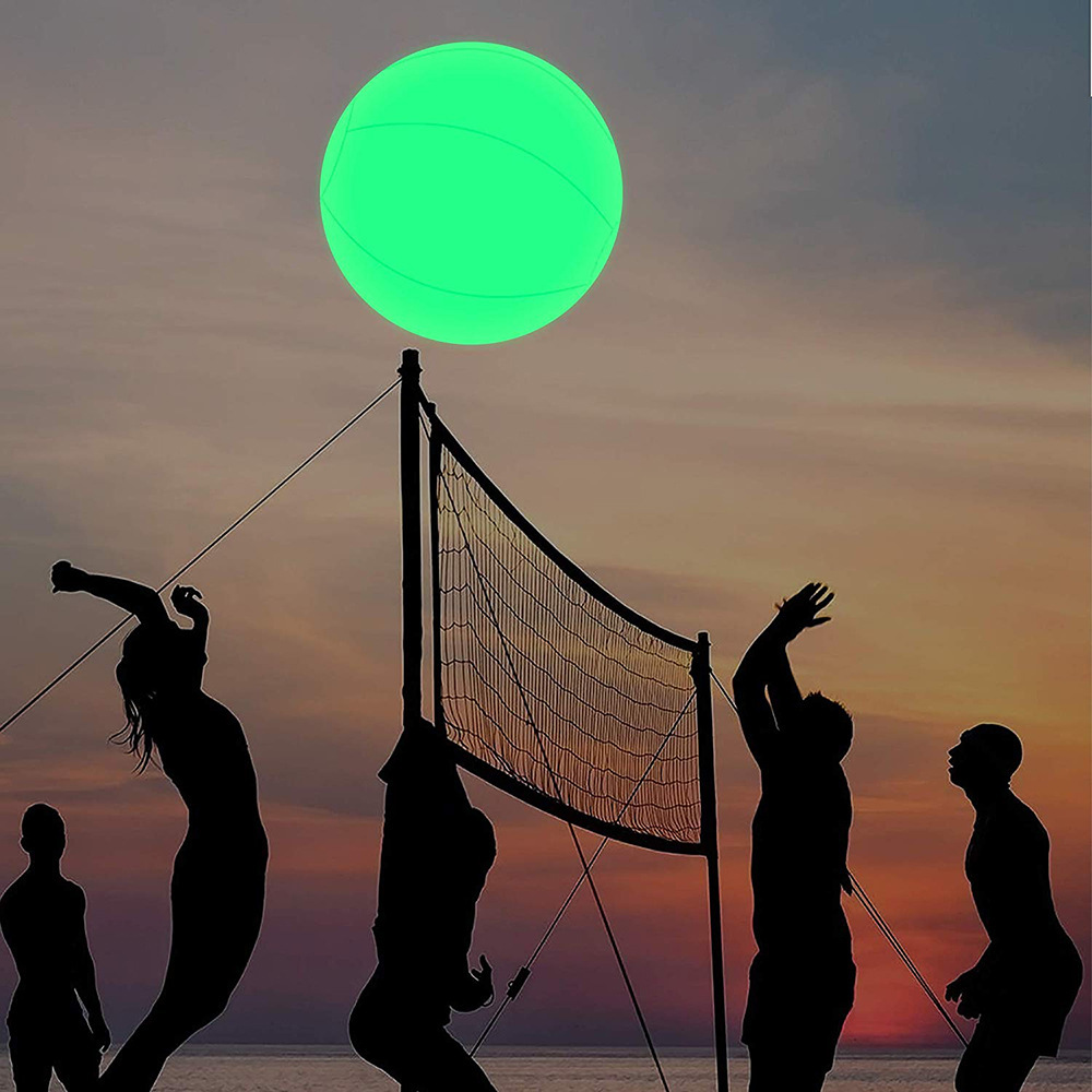 Inflatable luminous ball wholesale Christmas ball pvc remote control LED flash beach balloon children Christmas Day Ball light ball
