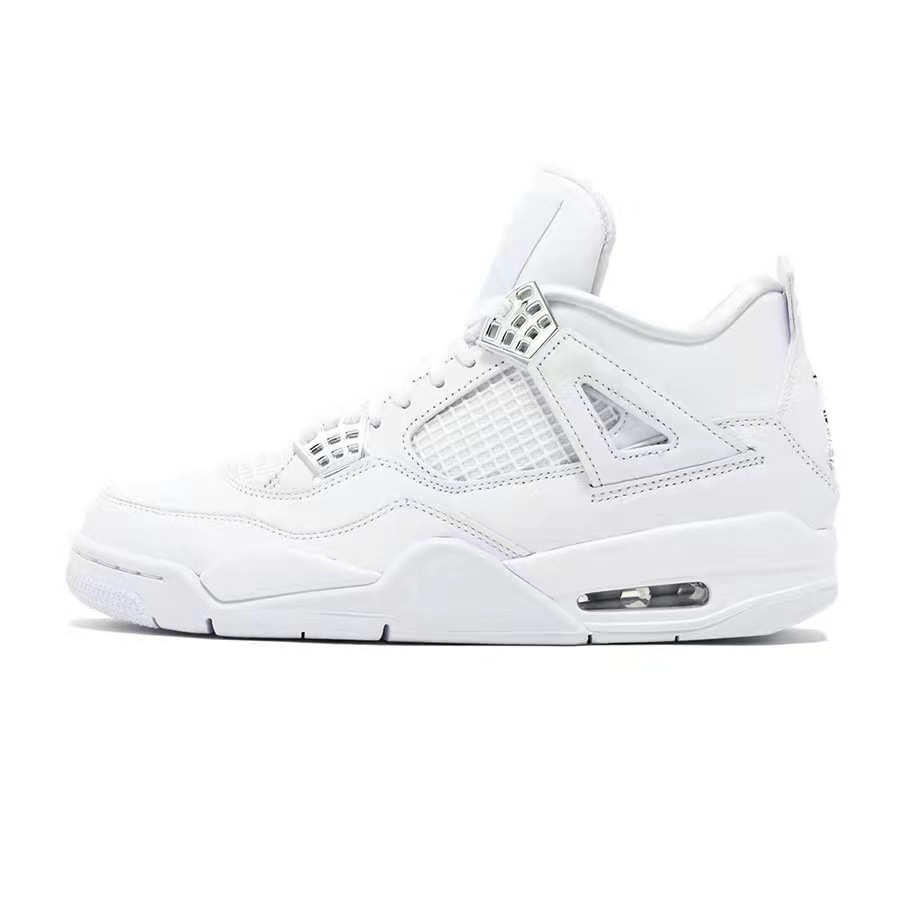 Putian shoe factory aj4 white black electric mother yellow midnight blue Red Yellow Mandarin duck Oreo Qiao 4 men's and women's sports basketball shoes