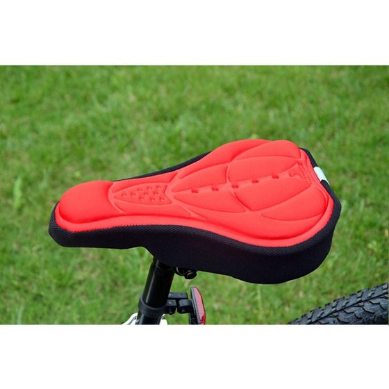 Mountain Bike Cushion 3D Cushion Cover Bicycle Bicycle Thickened Silicone Sponge Cushion Soft Saddle Equipment Accessories Seat Cover