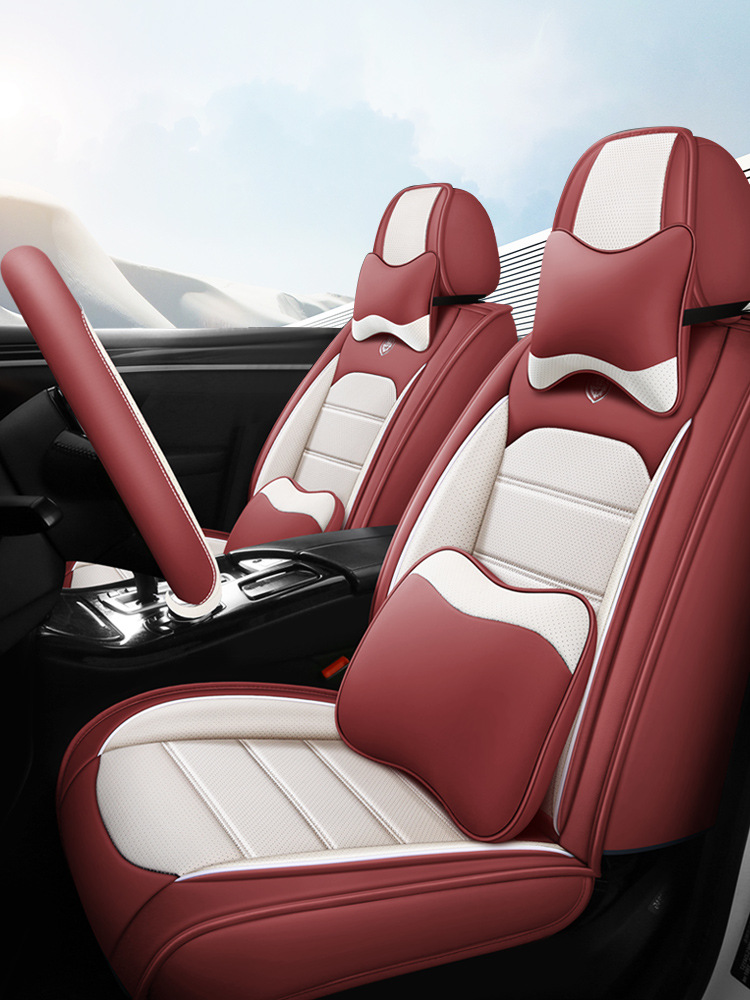 Cross-border car seat cushion all-inclusive full leather Four Seasons universal Napa leather car seat cover Amazon AliExpress