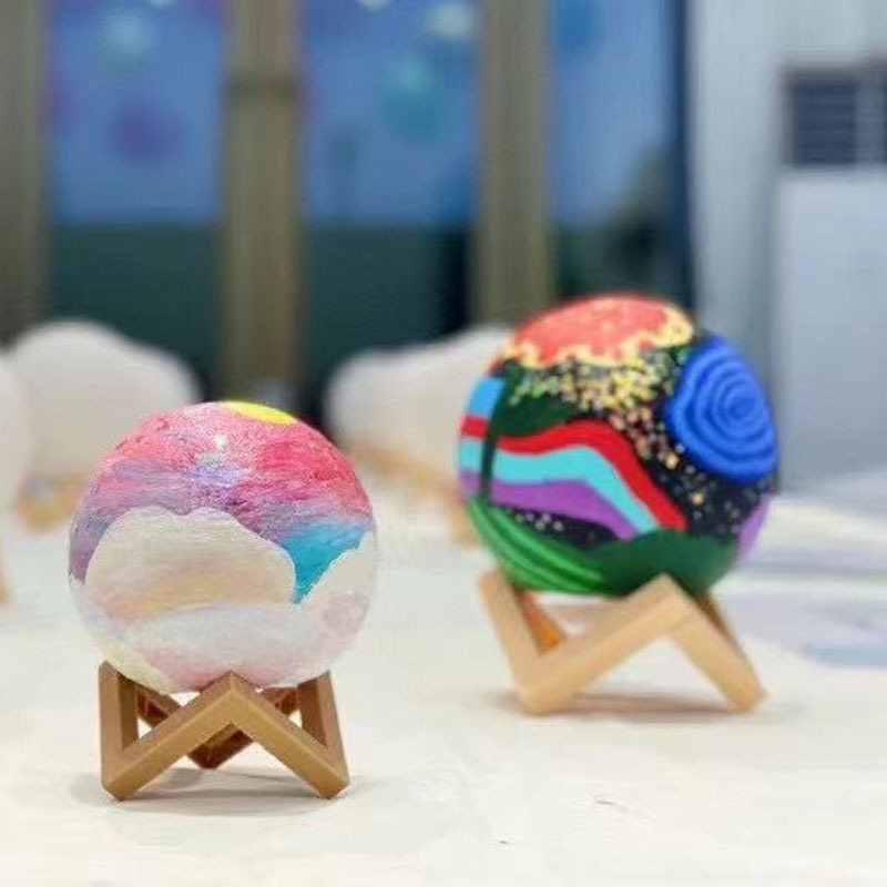 DIY星月小夜灯児童画室手作り落書き創造灯画室活動用品|undefined