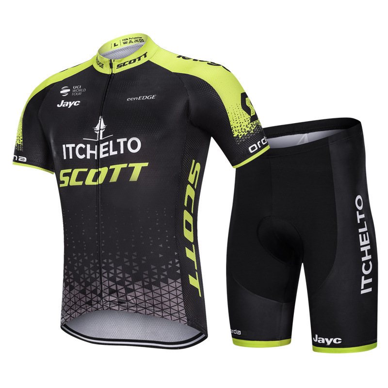 Cycling jersey short sleeve suit men's summer quick-drying breathable wicking bicycle road mountain bike cycling wholesale
