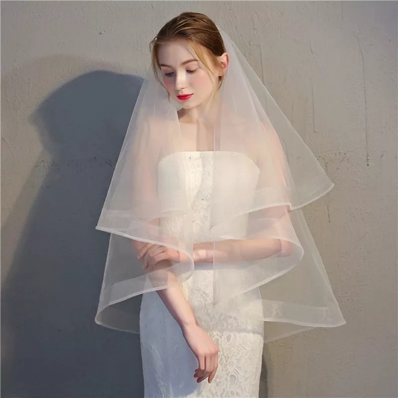 Bridal Veil for Double - Layered Bridal Shower, Perfect for "Bride - to - Be" Photos and Wedding Dresses