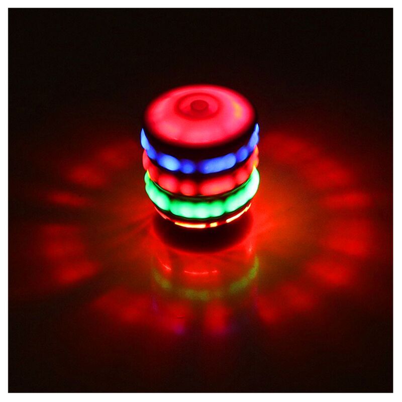 メーカー直売の模造木のジャイロの七色の電気音楽の閃光のおもちゃの広場の子供のおもちゃの露店の発光のおもちゃ|undefined