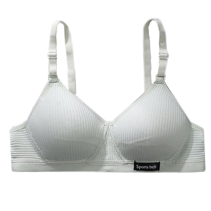 Girl's underwear development period junior high school student bra push up wireless Cup thin push up bra cup