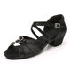 Girls' Latin Dance Shoes Soft-soled Low-heeled Girls Dance Shoes Children's Wear-resistant Performance Cha Dance Shoes