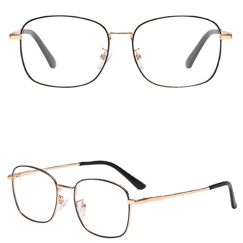 6639 photosensitive color-changing glasses frame new metal men's anti-blue light flat glasses frame women's color-changing glasses