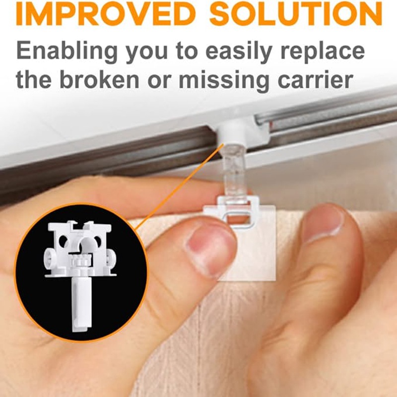Cross-border retail 12 stick pulleys 12 connecting pieces suit curtain detachable easy-loss accessories