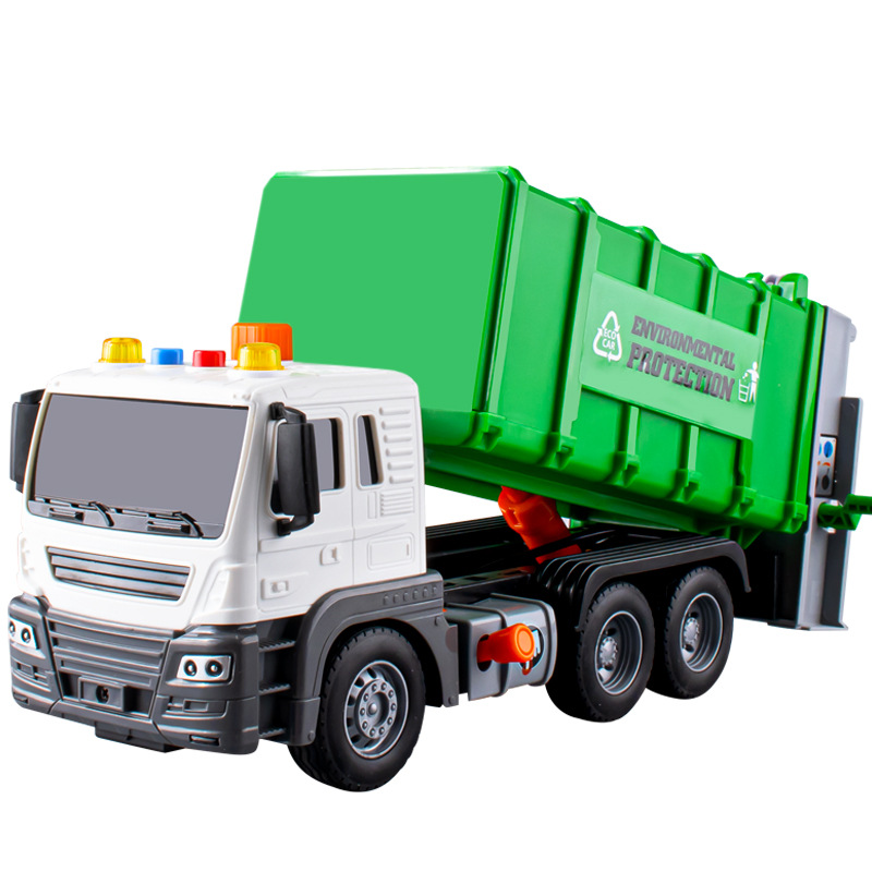 Oversized children's garbage truck sanitation truck engineering truck truck Self Loading Dump Trash Can children's toy boy