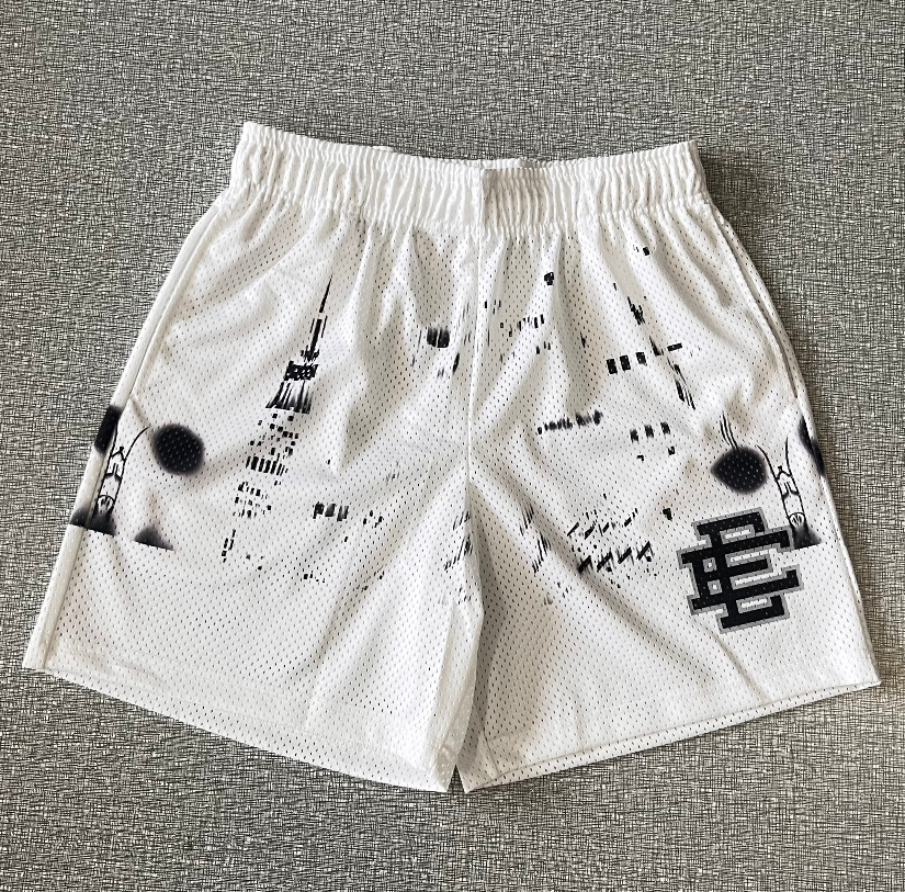 American Style Fitness Shorts Men's Muscle Fitness Sports Quarterpants Mesh Breathable Loose Knee Cross-border Shorts