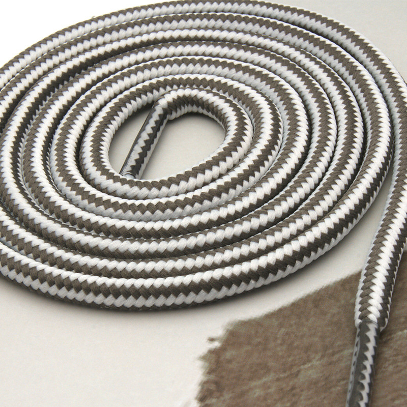 Factory 4mm & 3mm two-color shoelace ribbons sports outdoor polyester round hat rope pants rope lace