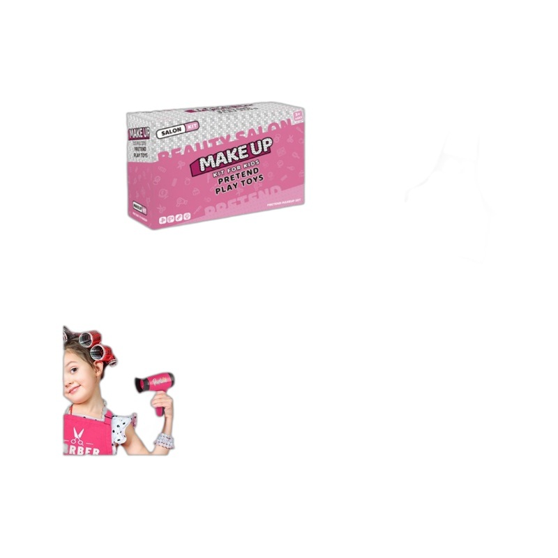 Cross-border Hot Selling Girls Play Home Hairdressing Tools Simulation Hair Dryer Curling Rod Apron Play Barber Toy