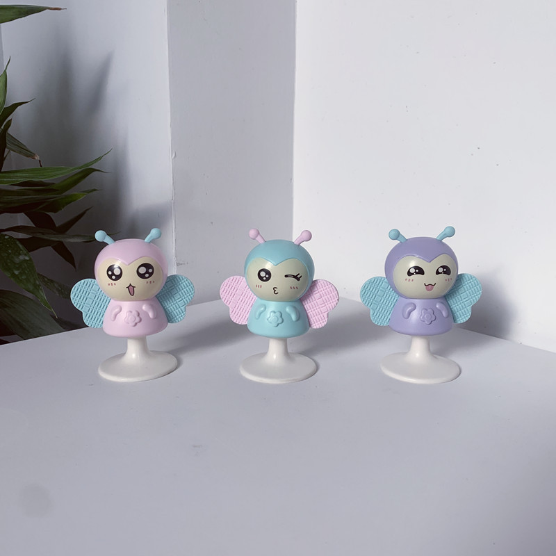 Baby Dining Chair Cart Sucker Rattle 0-1 Year Old Baby Marine Animal Hand Rattle Three-piece Set Soothing Toy