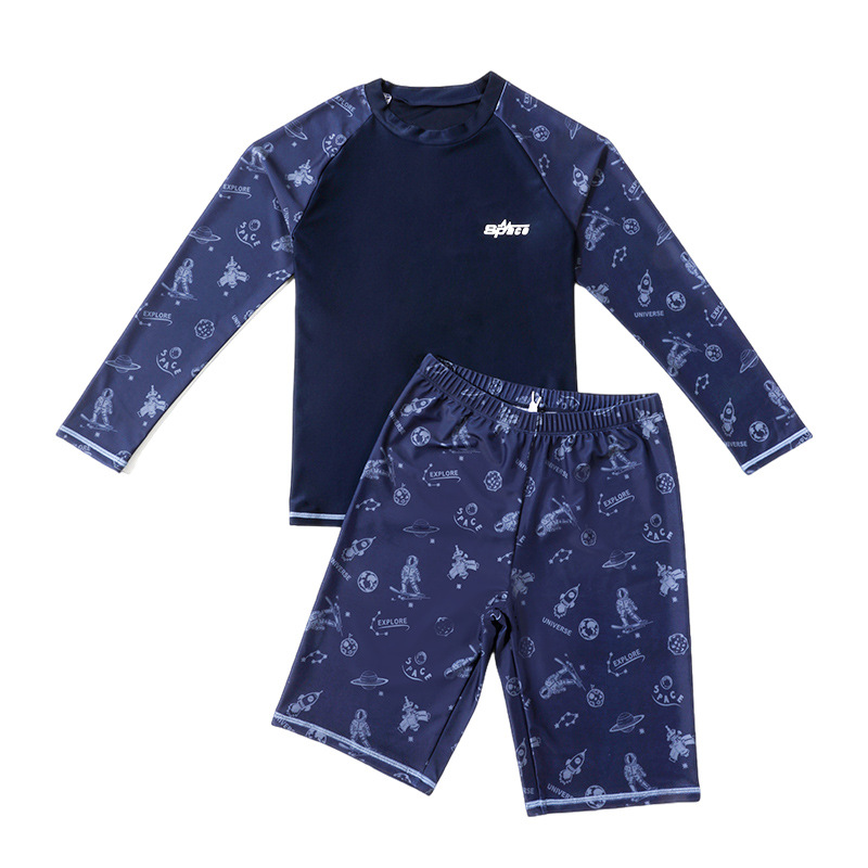 Children's Swimwear Extra Large Plus Size Fat Treasure Big Children's Split Quick-Drying Sun Protection Suit Printed Swimming Summer