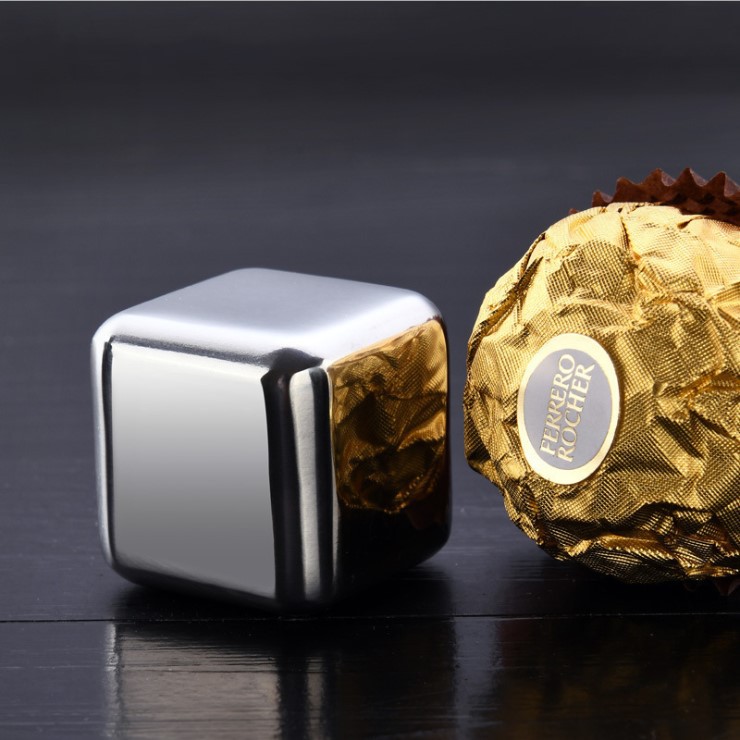 304 Stainless Steel Ice Quick Frozen Ice Wine Stone Set Metal Ice Grain Red Wine Whisky Ice Creative Gift